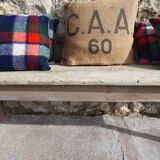 Bench, wooden banquette