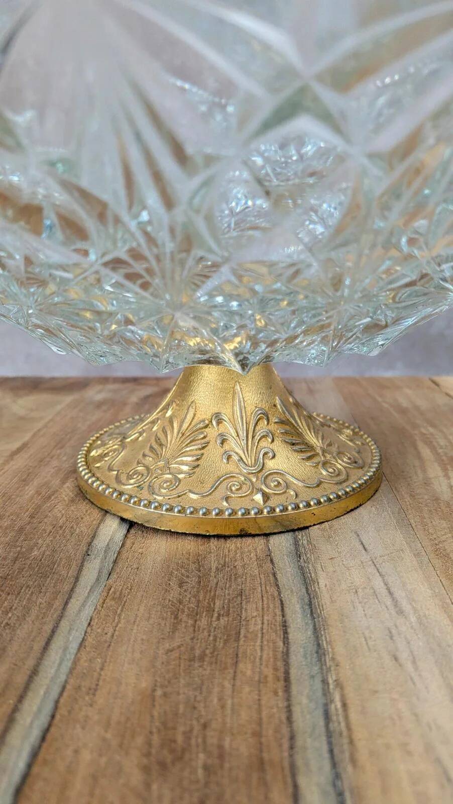 Vintage brass footed bowl