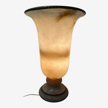 Art deco lamp shape alabaster vase 1930