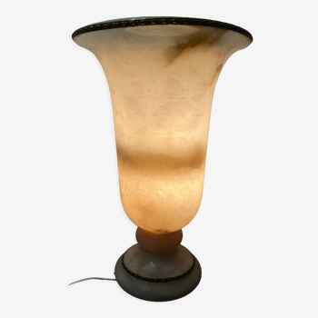 Lampe art déco forme vase albâtre 1930