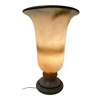Art deco lamp shape alabaster vase 1930