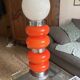 Vintage orange glass lamp – attributed to Carlo Nason, 1970s