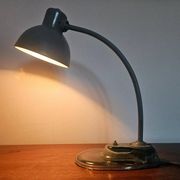 Industrial Desk Lamp Bauhaus, Marianne Brandt, Kandem, Glass Base, 1930s