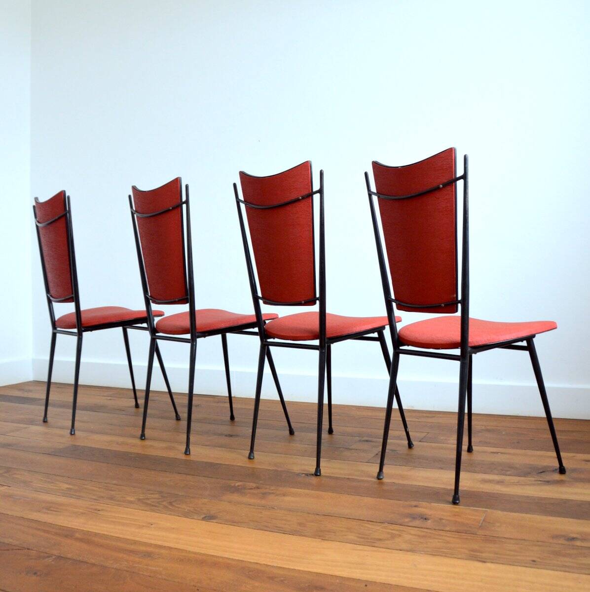 Set of 4  rockabilly chairs 1950s