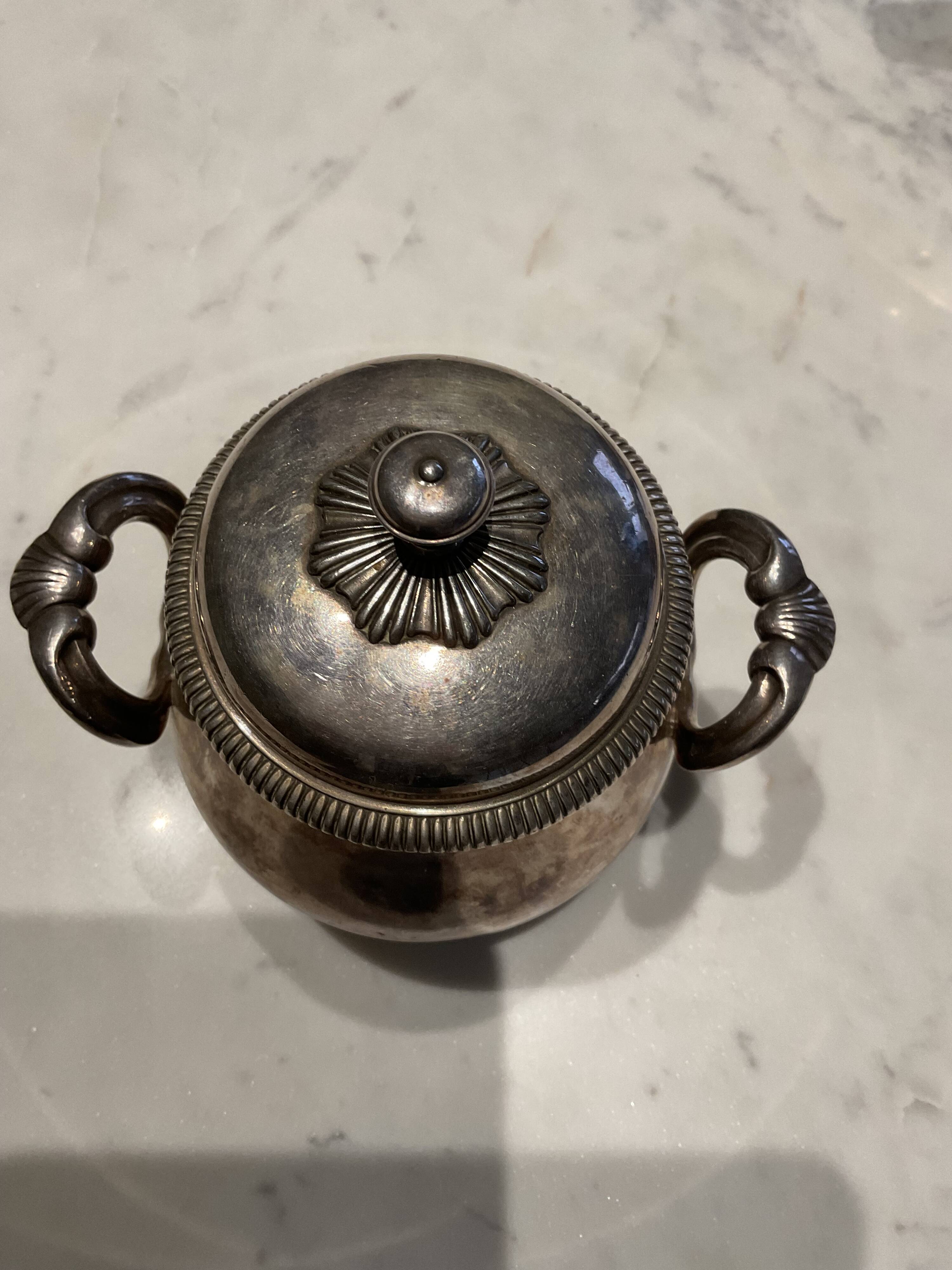 Three-piece coffee service. Christofle/Gallia. Art Deco