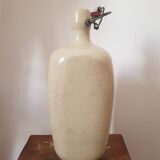 Triangular stoneware bottle