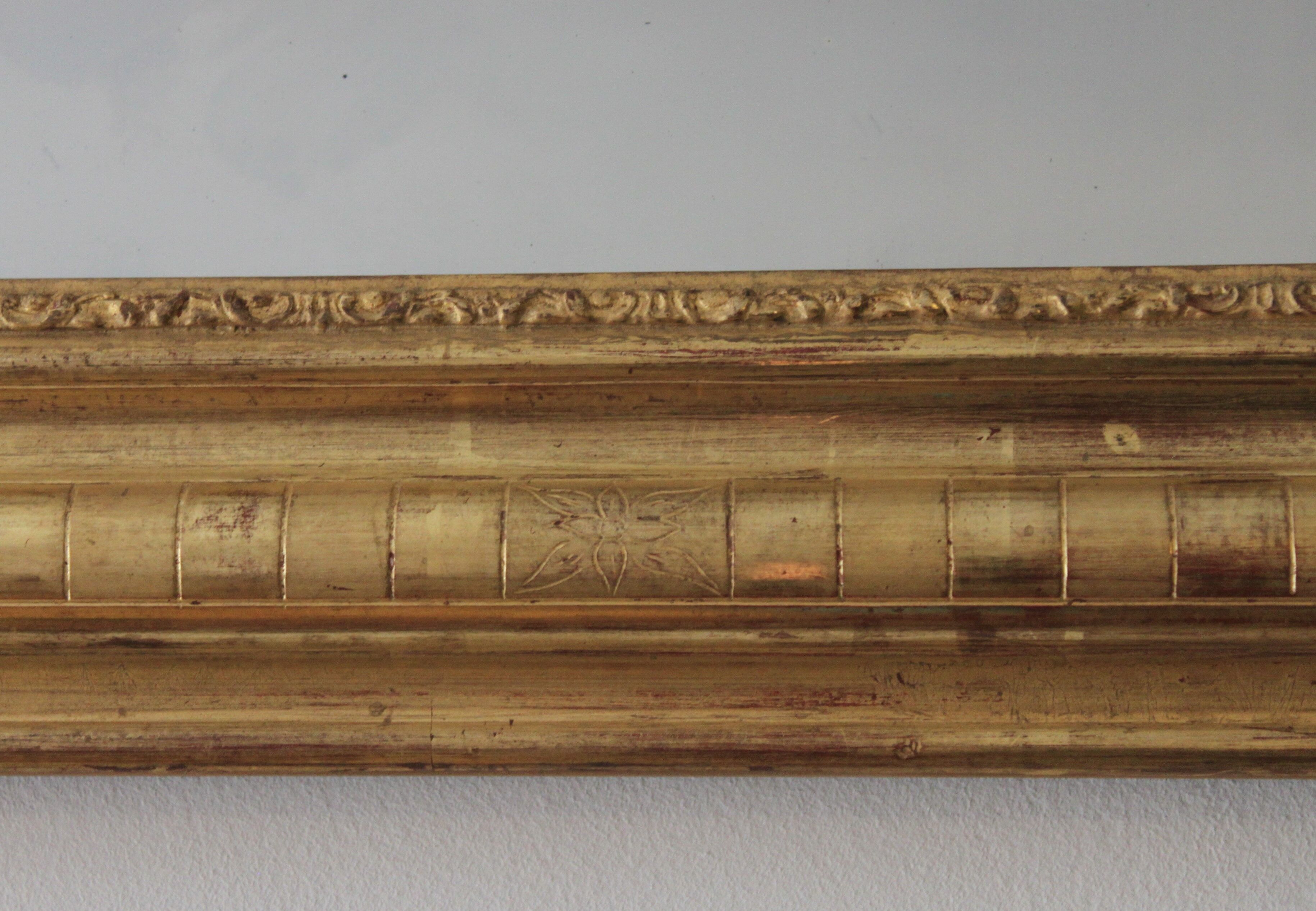 Mirror louis philipe gilded with gold leaf