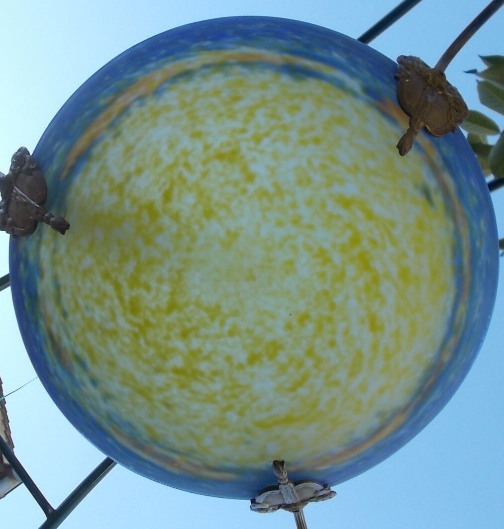 Art Deco chandelier in glass paste