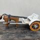 jouet cariole avec cheval en bois années 60