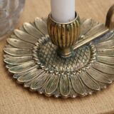 Gold metal candle holder