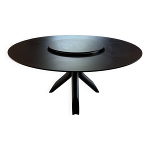 Table ronde colico céramique - noir pieds
