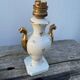 White and gold Limoges porcelain lamp