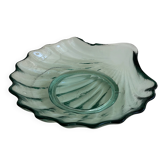 Vintage glass shell dish