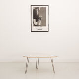 Coffee table classic format light gray laminate (112x79cm)
