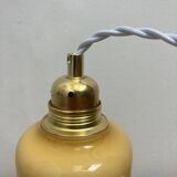 Lampe balade opaline jaune pale vintage