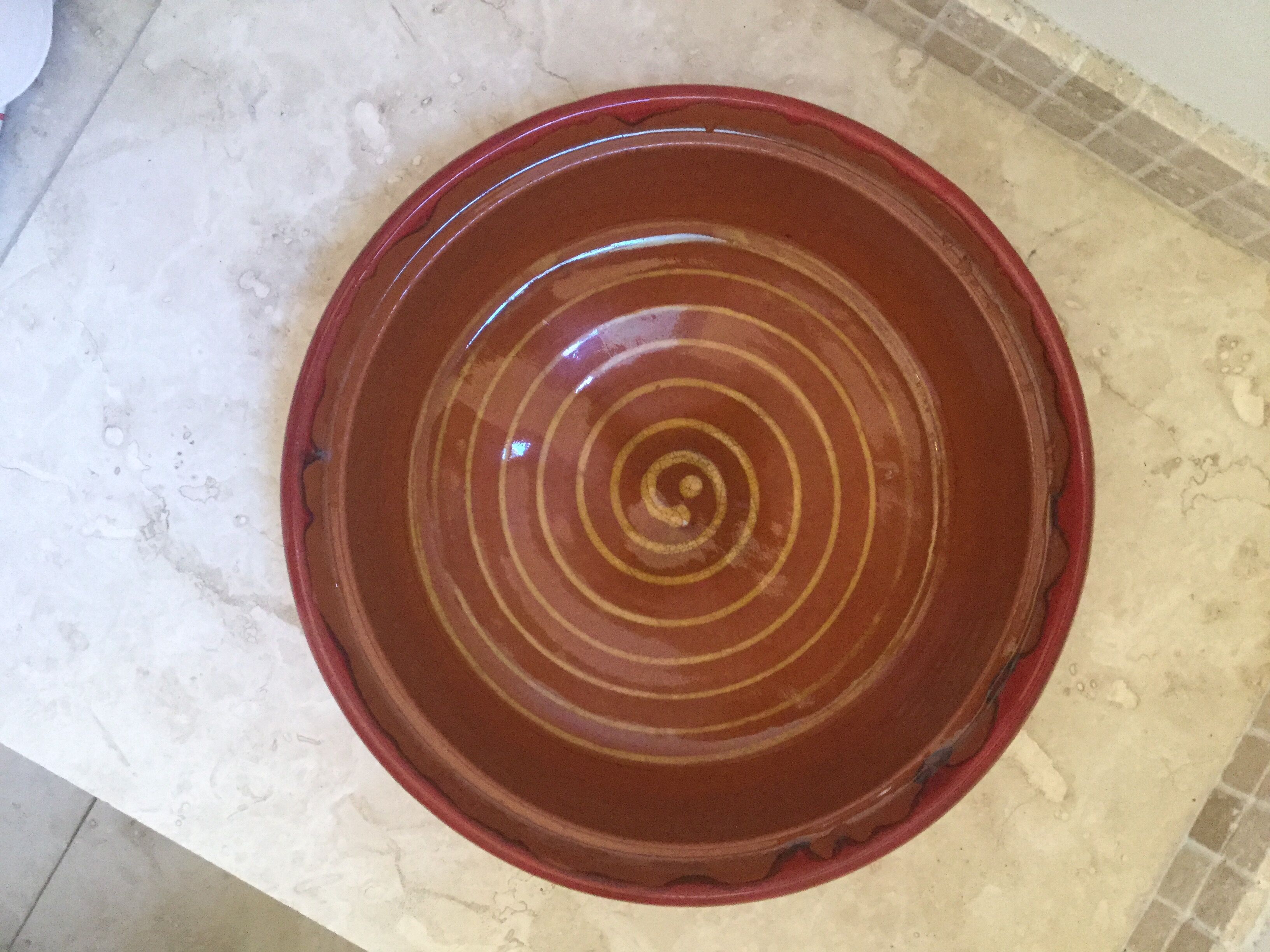 Flamed red tagine dish