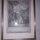 engraving gilded frame to the sheet