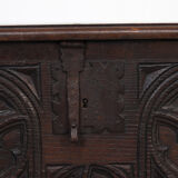 Spanish Gothic chest in old oak