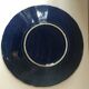 Large Sarreguemines blue slipware fruit bowl