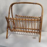 Rattan magazine holder
