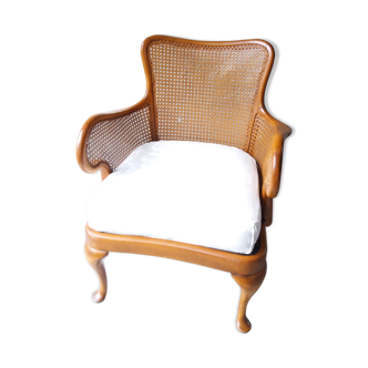 Fauteuil cannage et bois