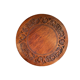 Circular tripod coffee table in carved wood