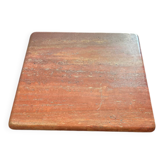 Pink travertine coffee table