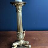 Pair of 19th century bronze candlesticks. Charles X period.