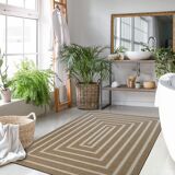 Geometric patterned jute rug 190x290 cm
