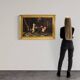 Italian interior scene painting signed F. Bonati 1913