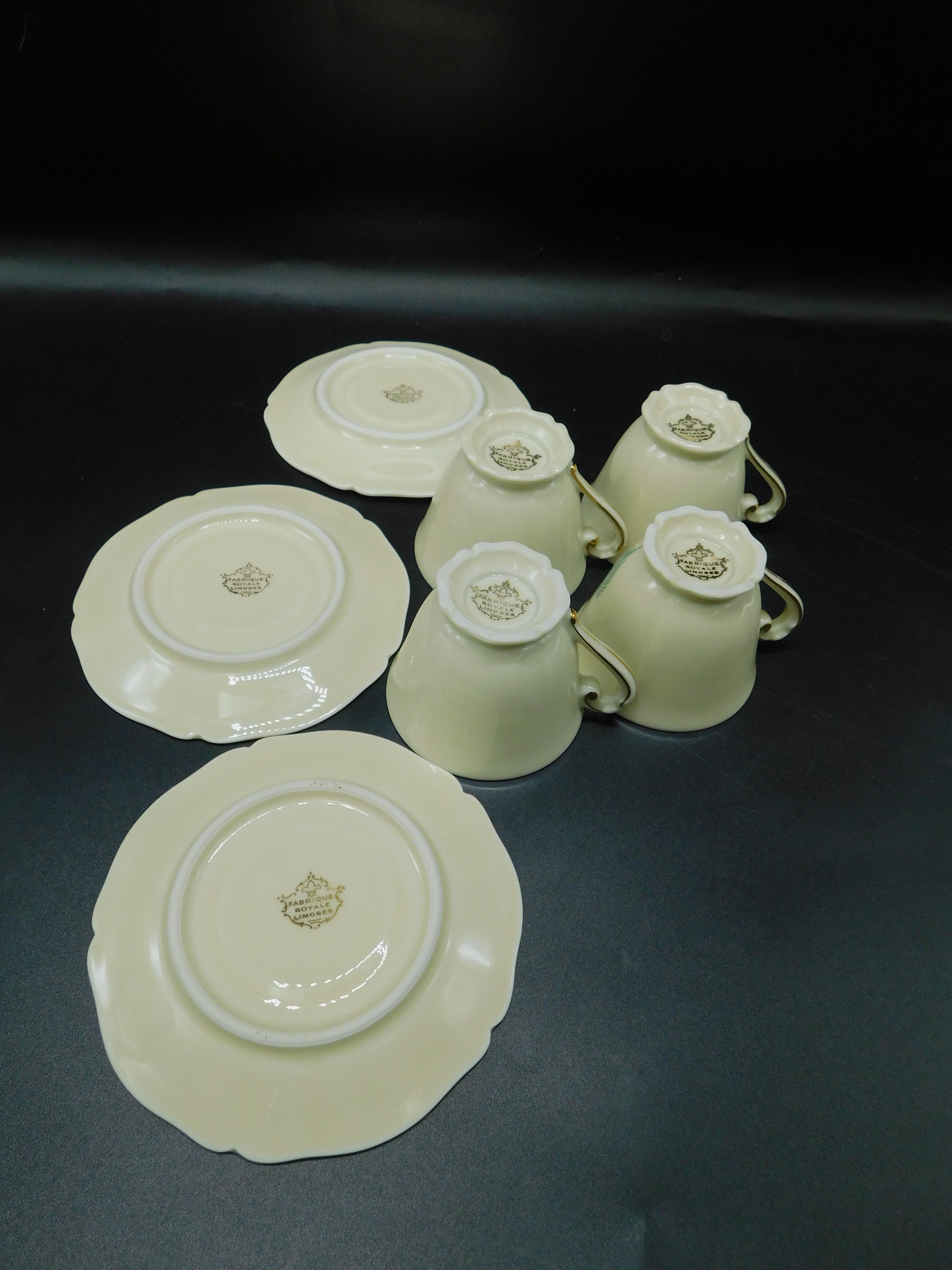 Coffee cups - Royal factory of Limoges D'Artois