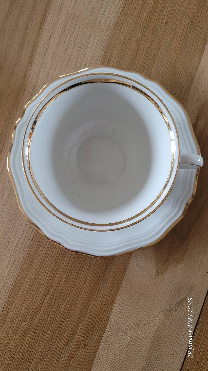 6 cups and saucers in Bavaria porcelain.