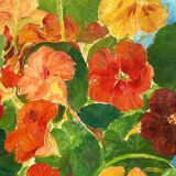 Still life - bouquet - student of Foujita