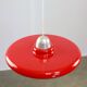 Space-Age Saucer Pendant in Red Plexiglas from Guzzini, 1960s