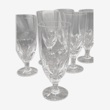 Lot de 6 verres à absinthe en verre