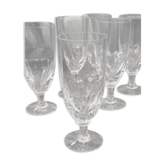 Set of 6 glass absinthe glasses