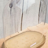 Old oval glass bell globe 35 cm high