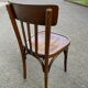 4 dark oak satin bentwood bistro chairs