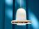 Danish Modern opaline glass hanging lamp