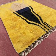 Handmade yellow Berber rug, size 160 x 240 cm