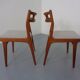 Model 138 Teak & Kvadrat Hallingdal Dining Chairs by Johannes Andersen for Uldum Møbelfabrik, Denmark, 1960s, Set of 2