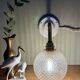 Vintage glass globe angled wall light