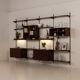 Kai Kristiansen rosewood wall unit with 2 lamps for FM Mobler, Denmark 1960s