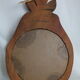 Miroir vintage en bois d'acajou forme poire artisanal