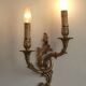 Pair of bronze double wall lights