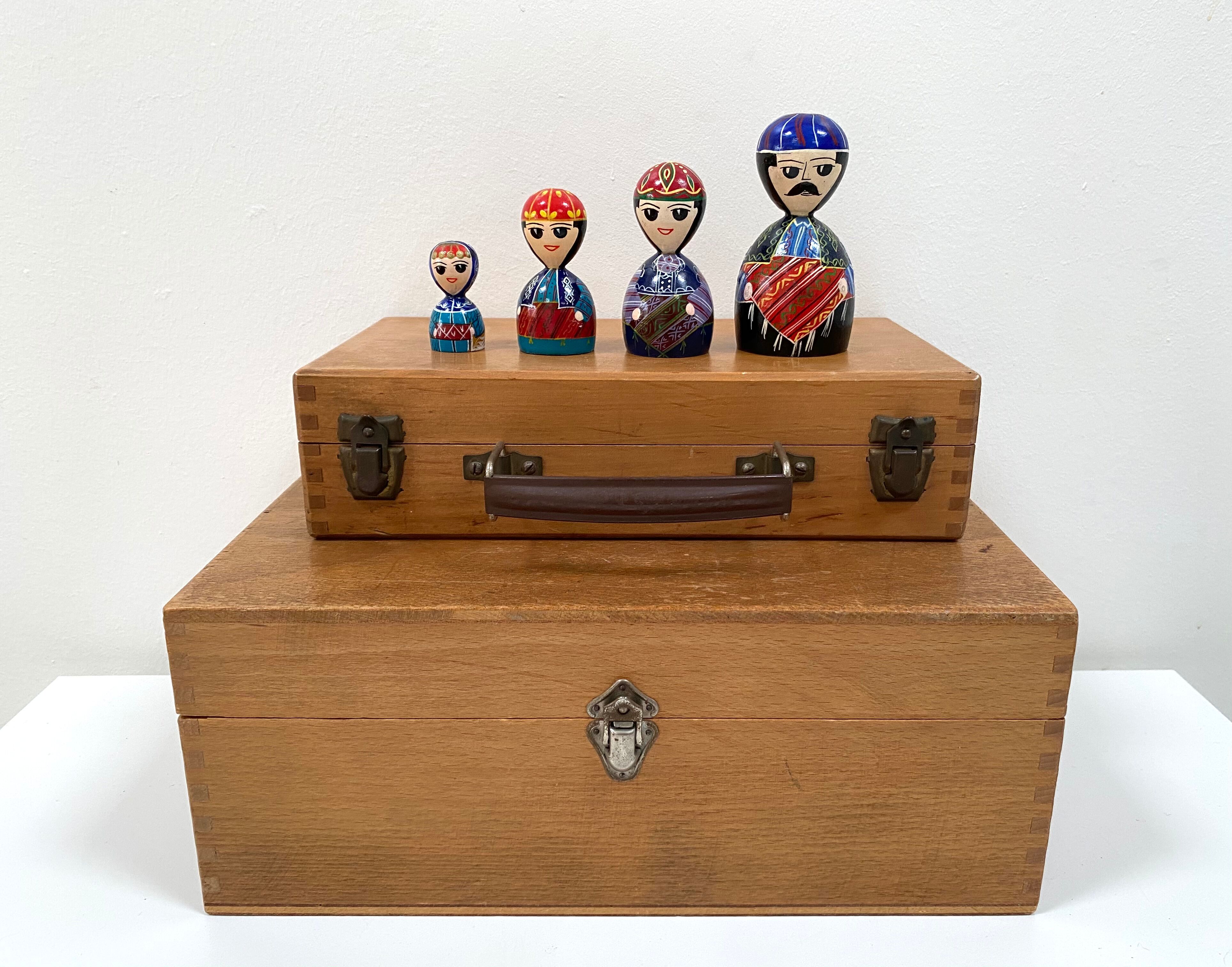 Old wooden box from the 70s