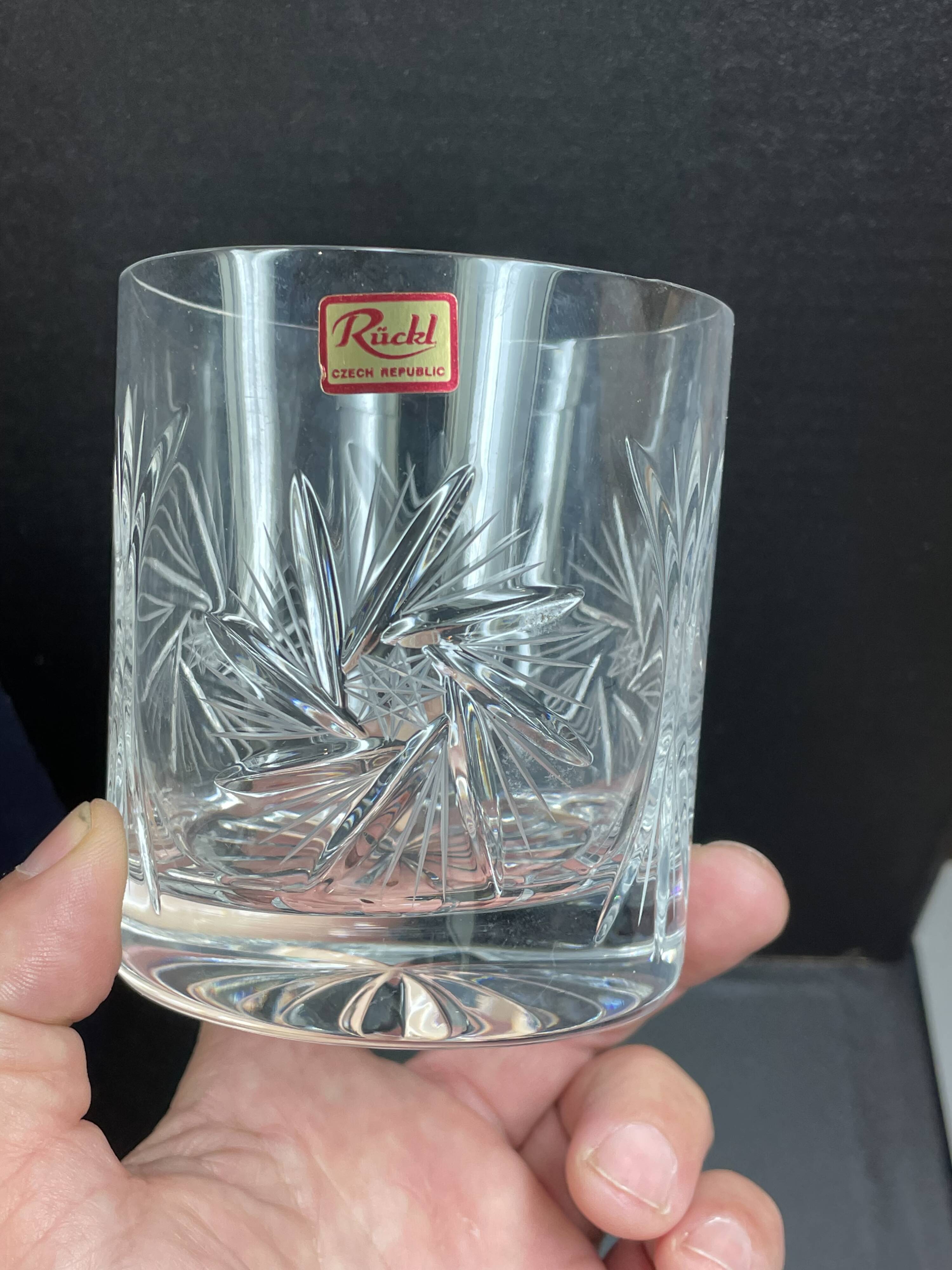 Set of 6 Charles Rückl Crystal Whisky Glasses