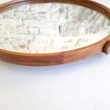 Scandinavian wall mirror in teak - luxury