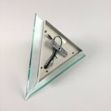 Post modern triangular brass wall light, 1990