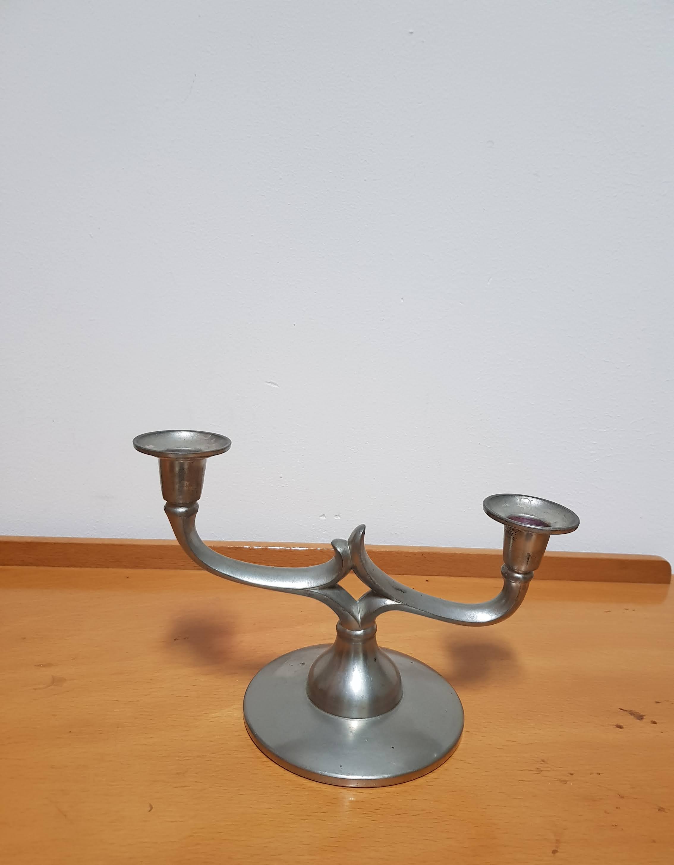 Vintage Pewter Candelabra by Metawa